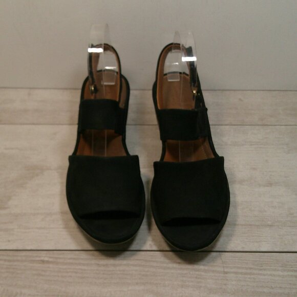 Clarks Women's Black Nubuck Clarene Allure Adjustable Ankle Strap Size 8 - Picture 3 of 10